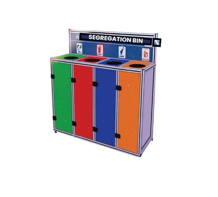 Multi-Compartment Waste Segregation Bin