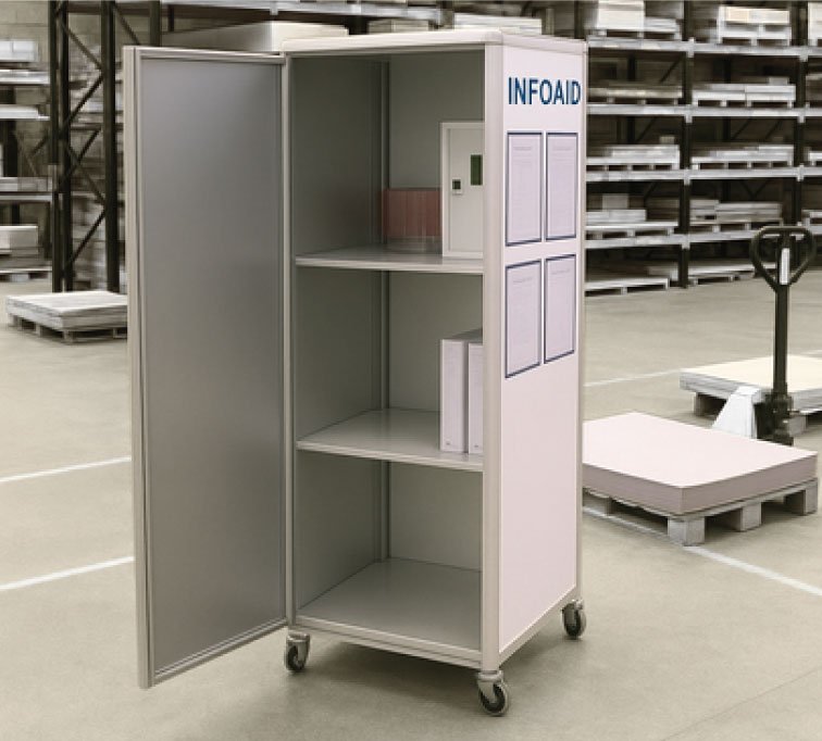 storage lean cube whiteboard